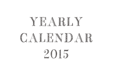 YEARLY CALENDER 2015｜ITEM